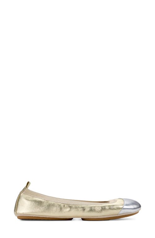 Yosi Samra Samantha Foldable Ballet Flat In Gold