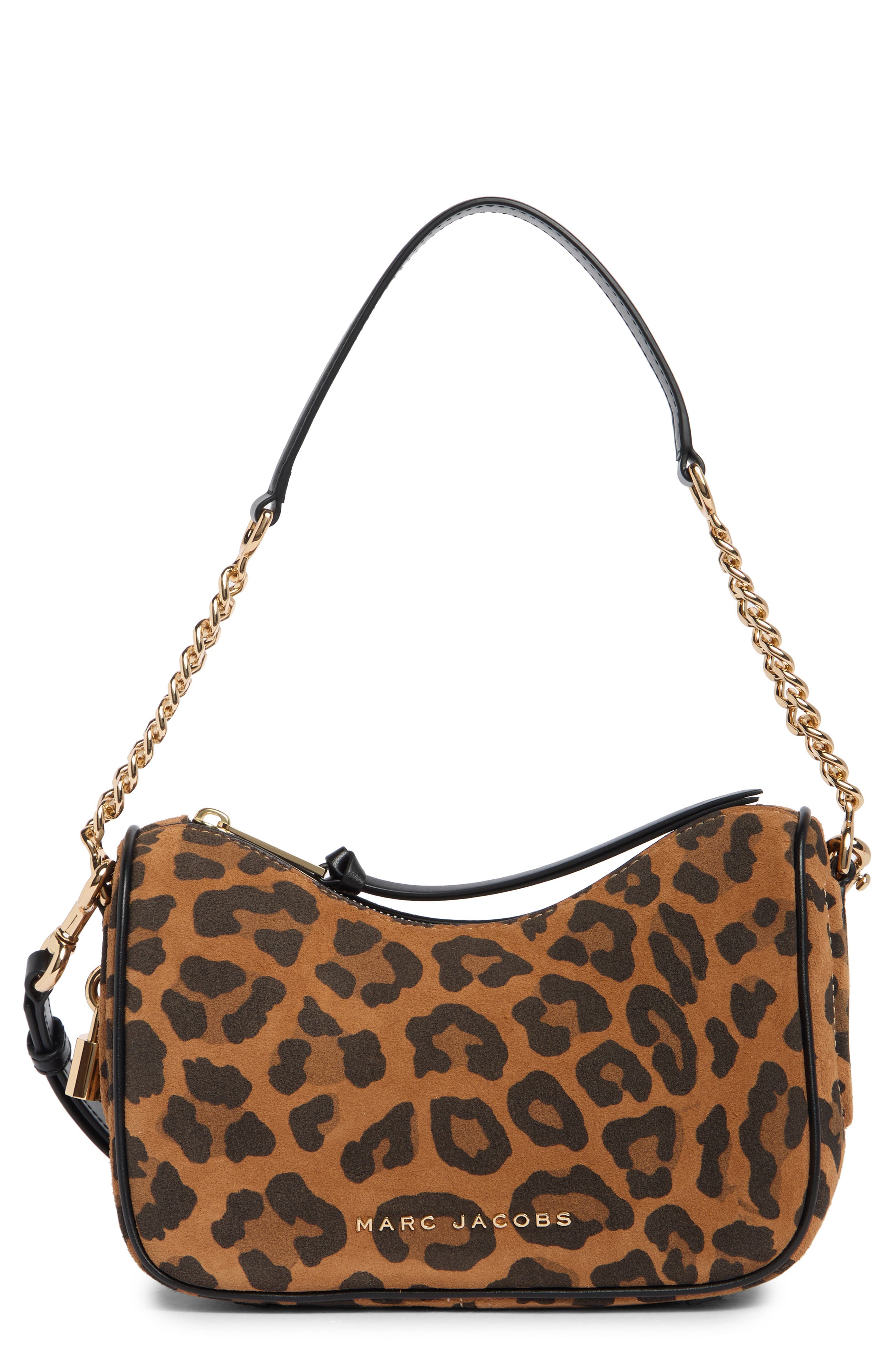 Drifter Leopard Print Suede Shoulder Bag