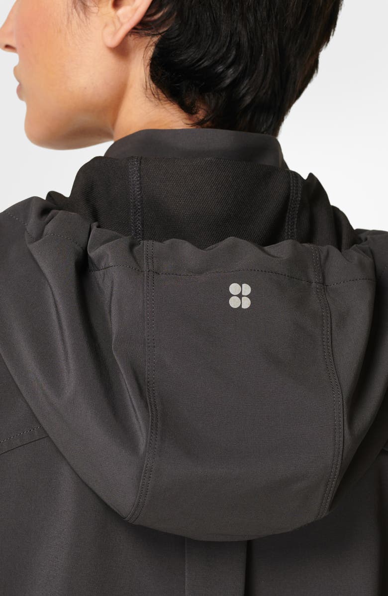 Sweaty Betty Crop Woven Track Jacket with Removable Hood, Alternate, color, 