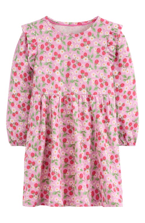 Mini Boden Kids' Posie Long Sleeve Cotton Jersey Dress In Multi