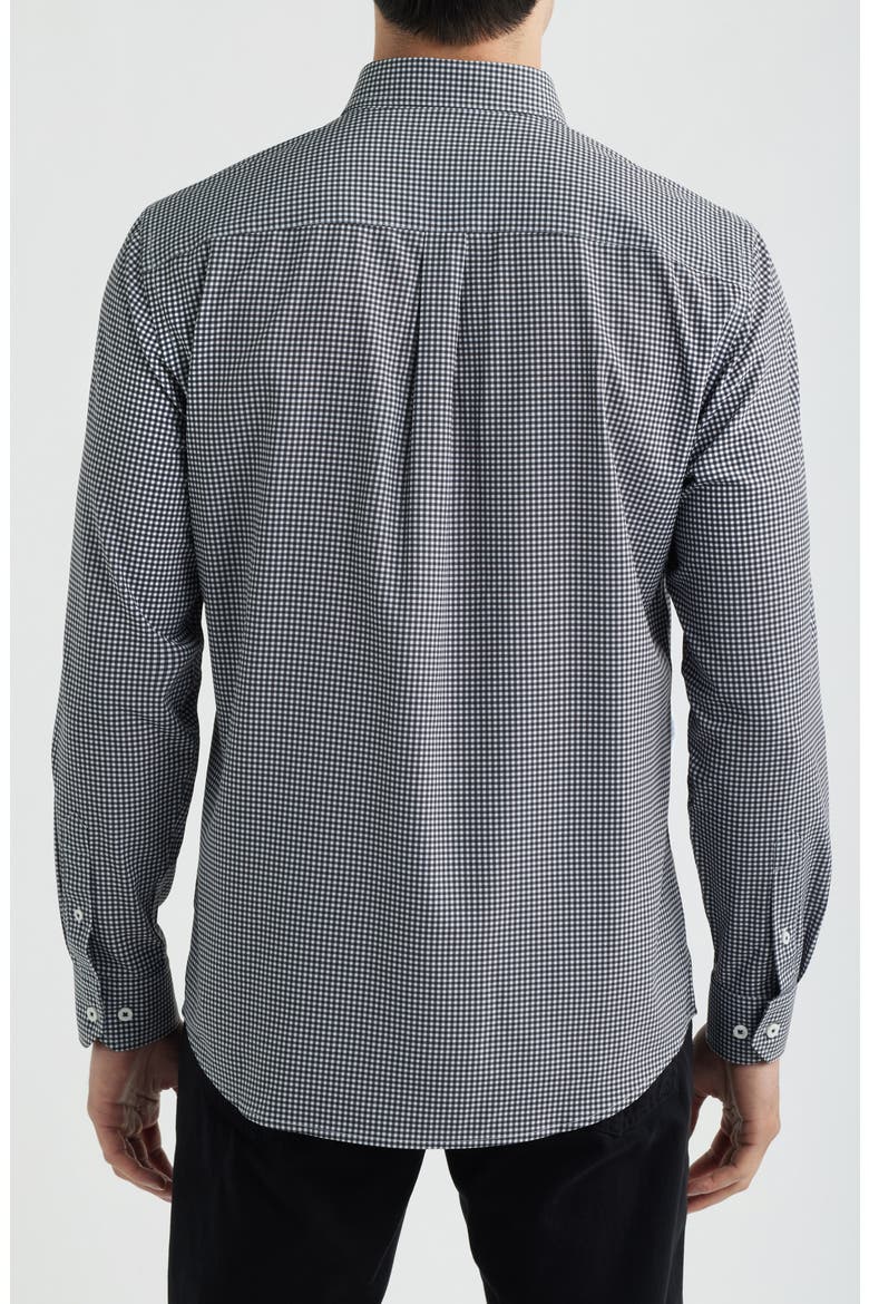 XC+™ Performance Game Day Gingham Button-Up Shirt, Alternate, color, BLACK