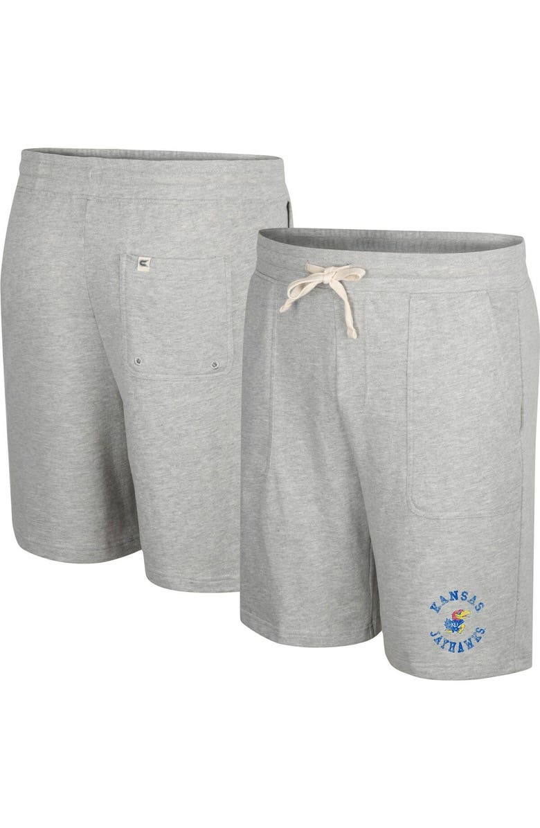 COLOSSEUM Men's Colosseum Heather Gray Kansas Jayhawks Love To Hear This Terry Shorts, Main, color, Heather Gray