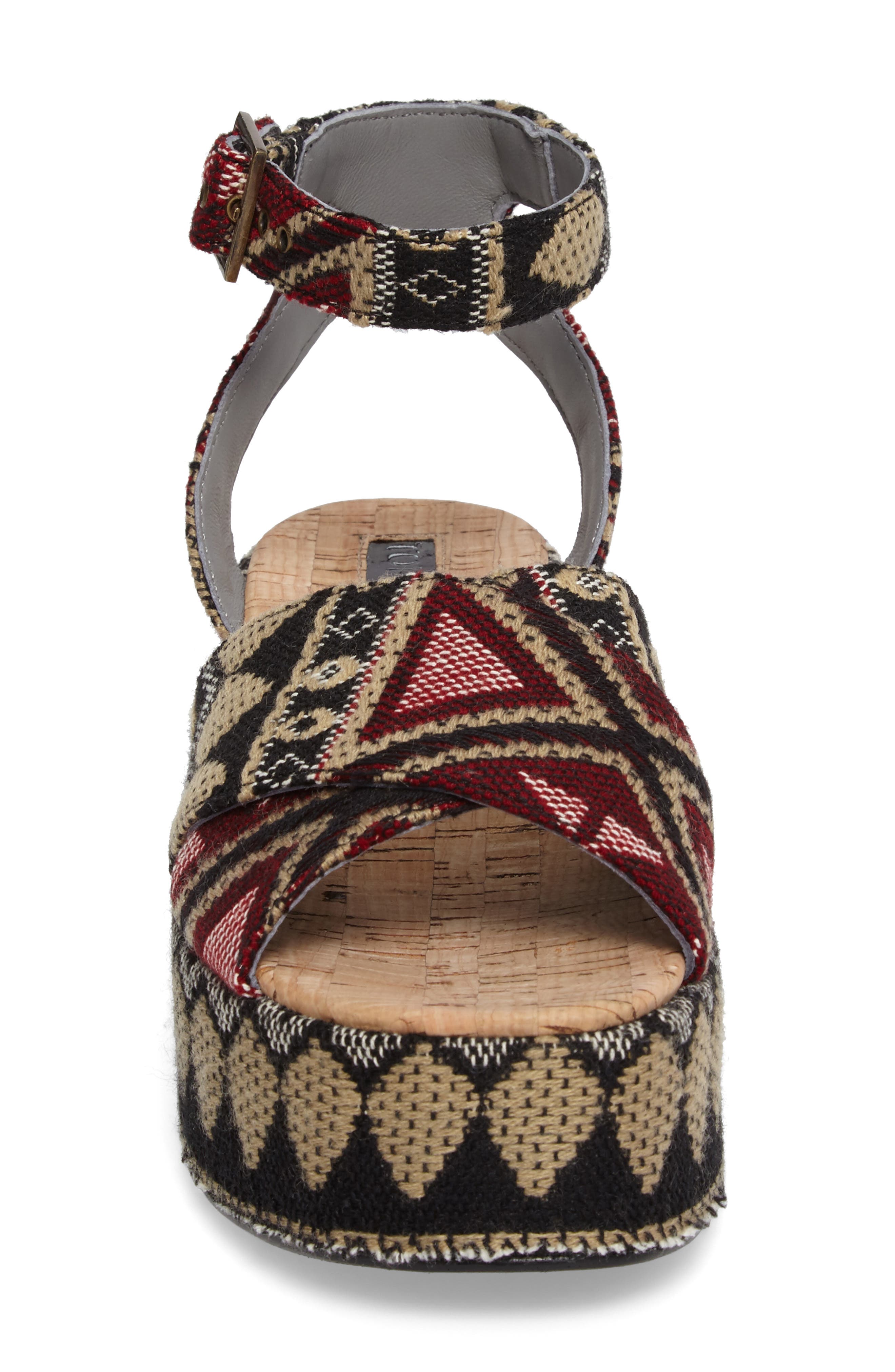 Whisper Platform Sandal, Alternate, color, BLACK MULTI