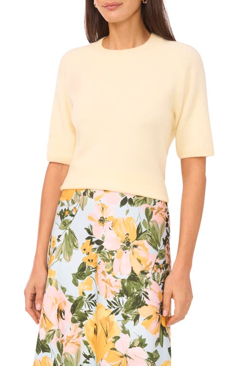 Crewneck Short Sleeve Sweater