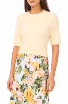 1.STATE Crewneck Short Sleeve Sweater