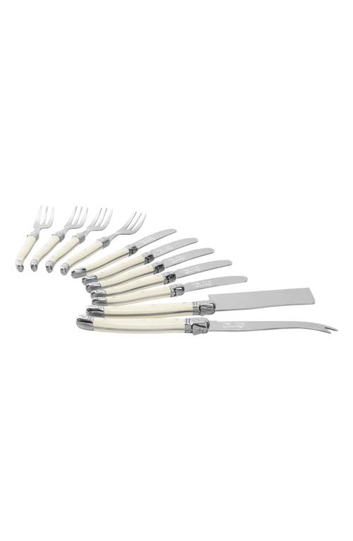 French Home Ultimate 11-piece Assorted Charcuterie Knife & Fork Set In Faux Ivory