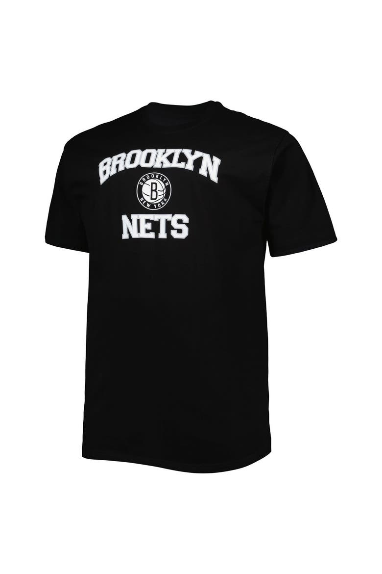 Men's Black Brooklyn Nets Big & Tall Heart & Soul T-Shirt, Alternate, color, Black