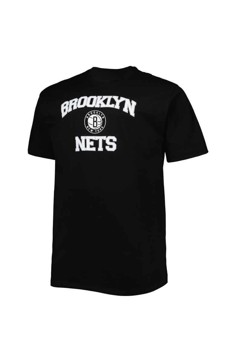 PROFILE Men's Black Brooklyn Nets Big & Tall Heart & Soul T-Shirt, Alternate, color, Black