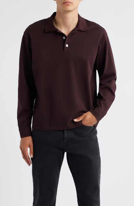 FRAME Long Sleeve Piqué Polo