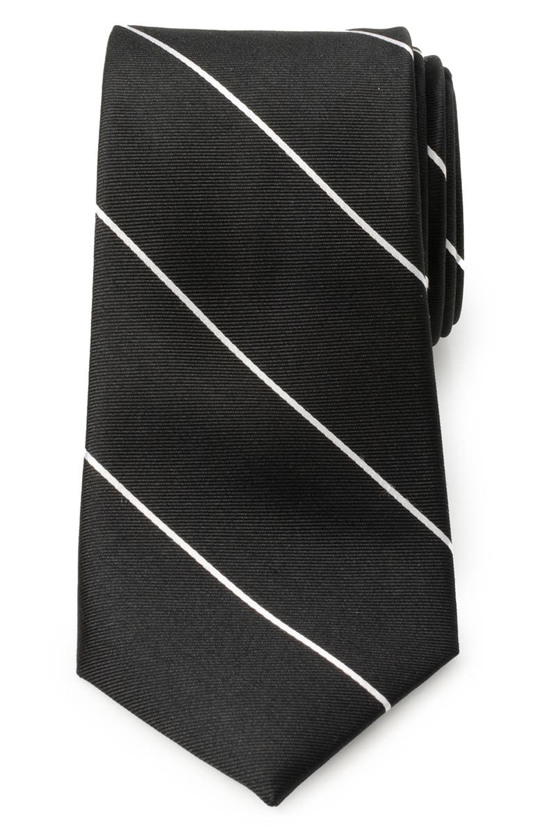 Cufflinks, Inc. Black Stripe Silk Tie, Main, color, Black