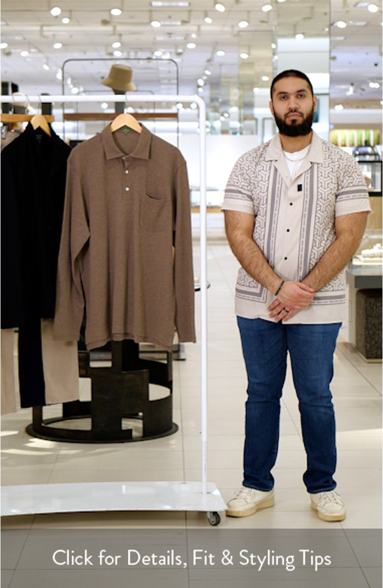 Pima Cotton Long Sleeve Polo, sales video thumbnail