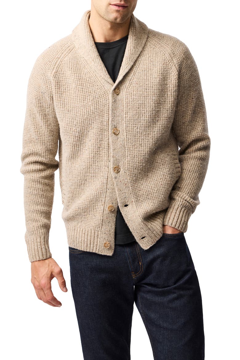 Williamson Merino Wool Blend Shawl Collar Cardigan, Main, color, NATURAL