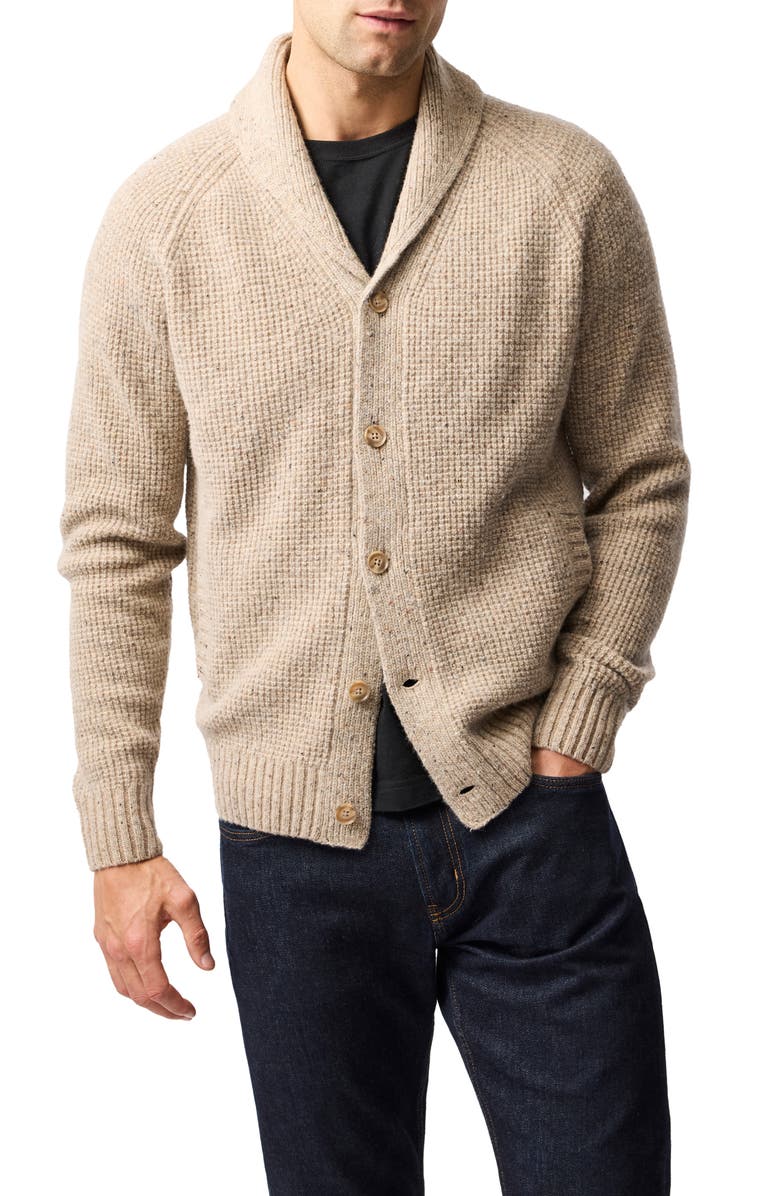 Rodd & Gunn Williamson Merino Wool Blend Shawl Collar Cardigan, Main, color, Natural