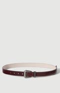 Brunello Cucinelli Lizard-effect calfskin belt with shiny loop