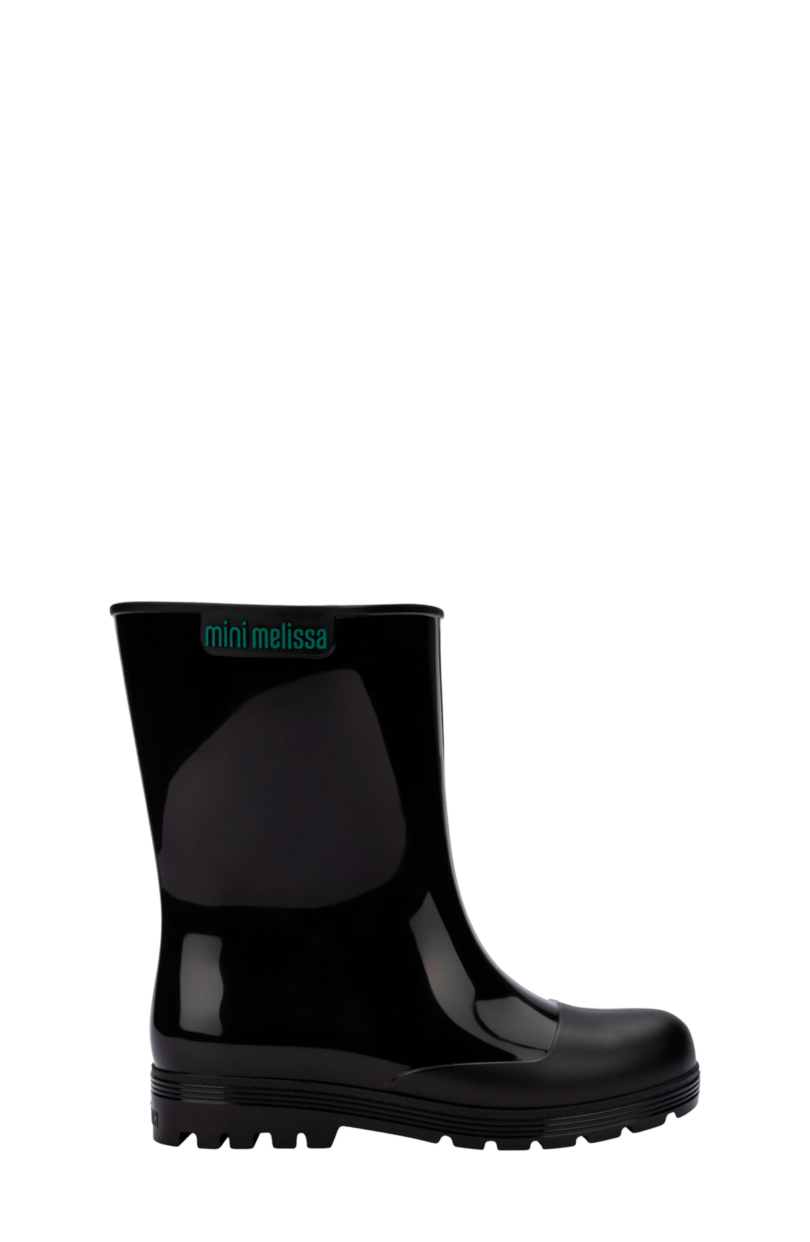 Melissa Kids' Welly Rain Boot, Alternate, color, Black