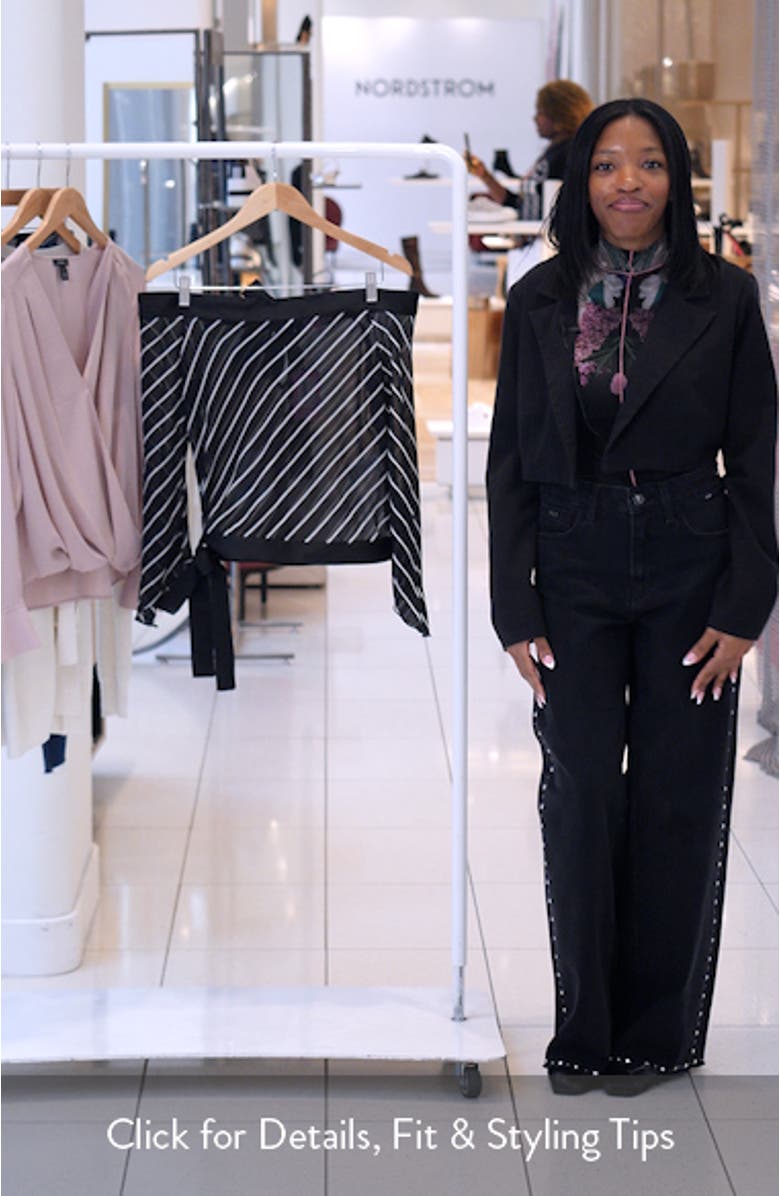 Stripe Off the Shoulder Mesh Top, sales video thumbnail