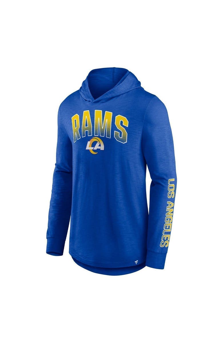 FANATICS Men's Fanatics Royal Los Angeles Rams Front Runner Long Sleeve Hooded T-Shirt, Alternate, color, Royal