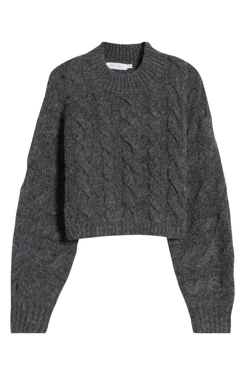 All in Favor Cable Knit Crop Sweater, Main, color,