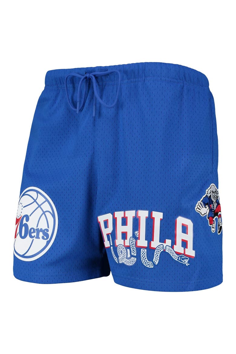 Men's Pro Standard Royal Philadelphia 76ers Mesh Capsule Shorts, Alternate, color, Royal