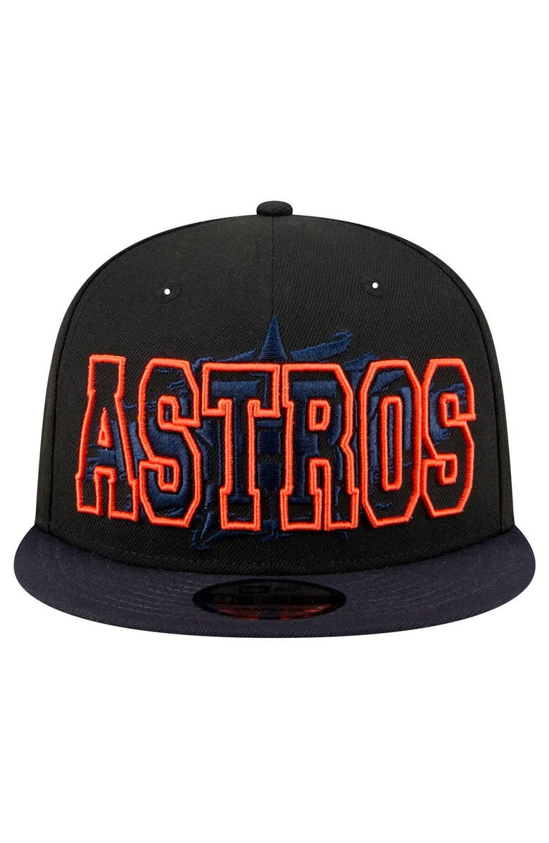 New Era Men's New Era Black Houston Astros Splatter 9FIFTY Snapback Hat, Alternate, color, Black