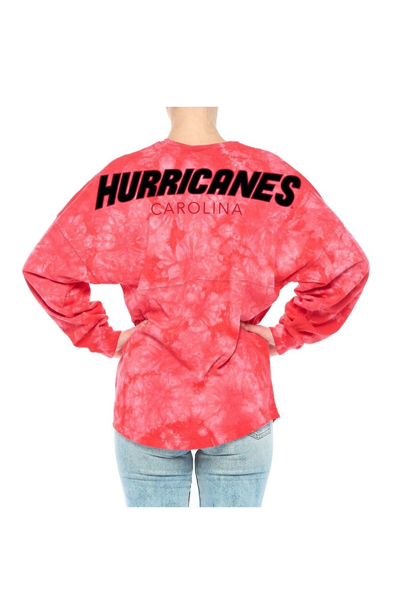 FANATICS Women's Fanatics Branded Red Carolina Hurricanes Crystal-Dye Long Sleeve T-Shirt, Alternate, color,