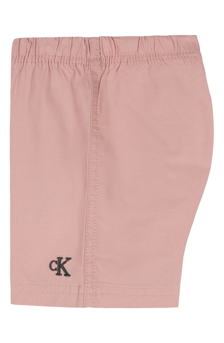 Calvin Klein Polo Bodysuit & Shorts Set, Alternate, color, Multi Pink