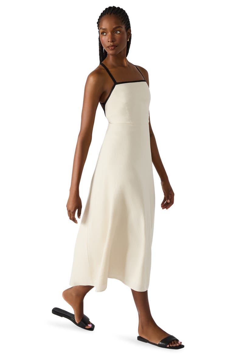Riyan Linen Blend A-Line Sundress, Alternate, color, NATURAL