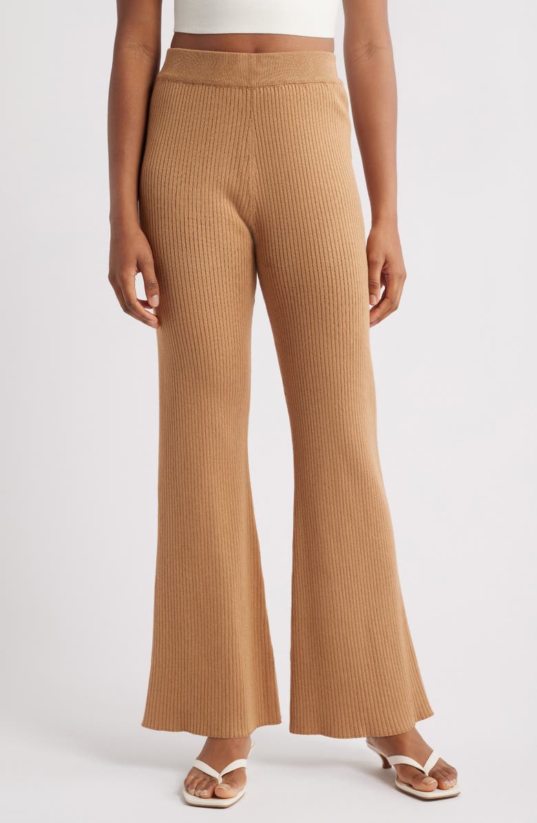 Petal & Pup Lizbeth Knit Pants, Main, color, Tan