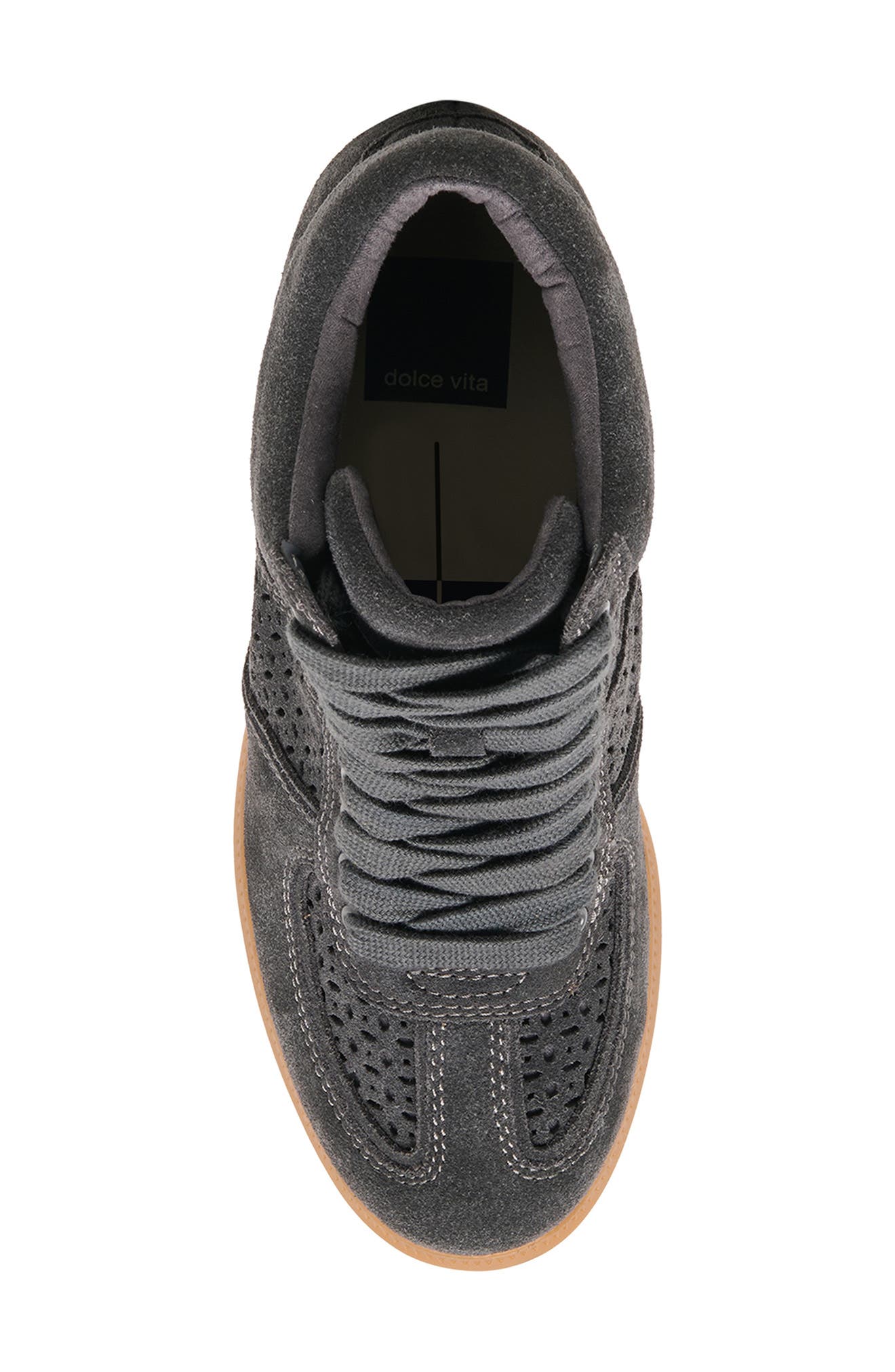 Irlah Wedge Sneaker, Alternate, color, ANTHRACITE SUEDE H2O