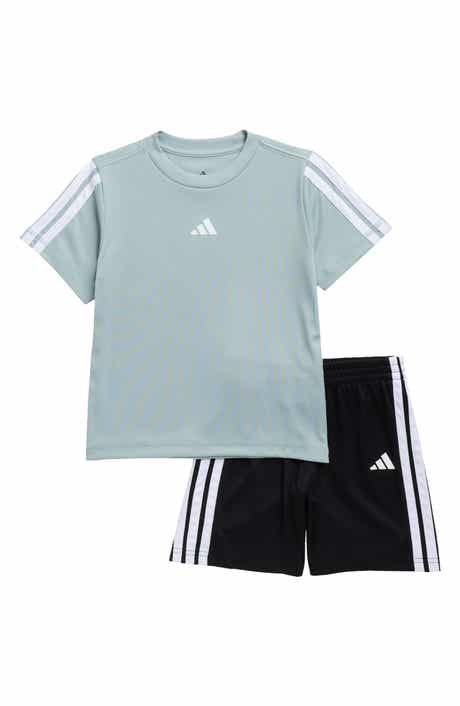 adidas Kids' 3-Stripe T-Shirt & Shorts Set
