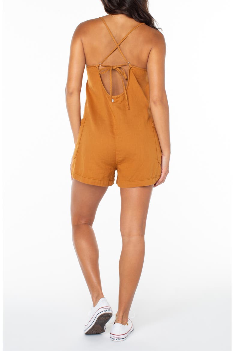 Sea of Stars Button Front Romper, Alternate, color, CATHAY SPICE