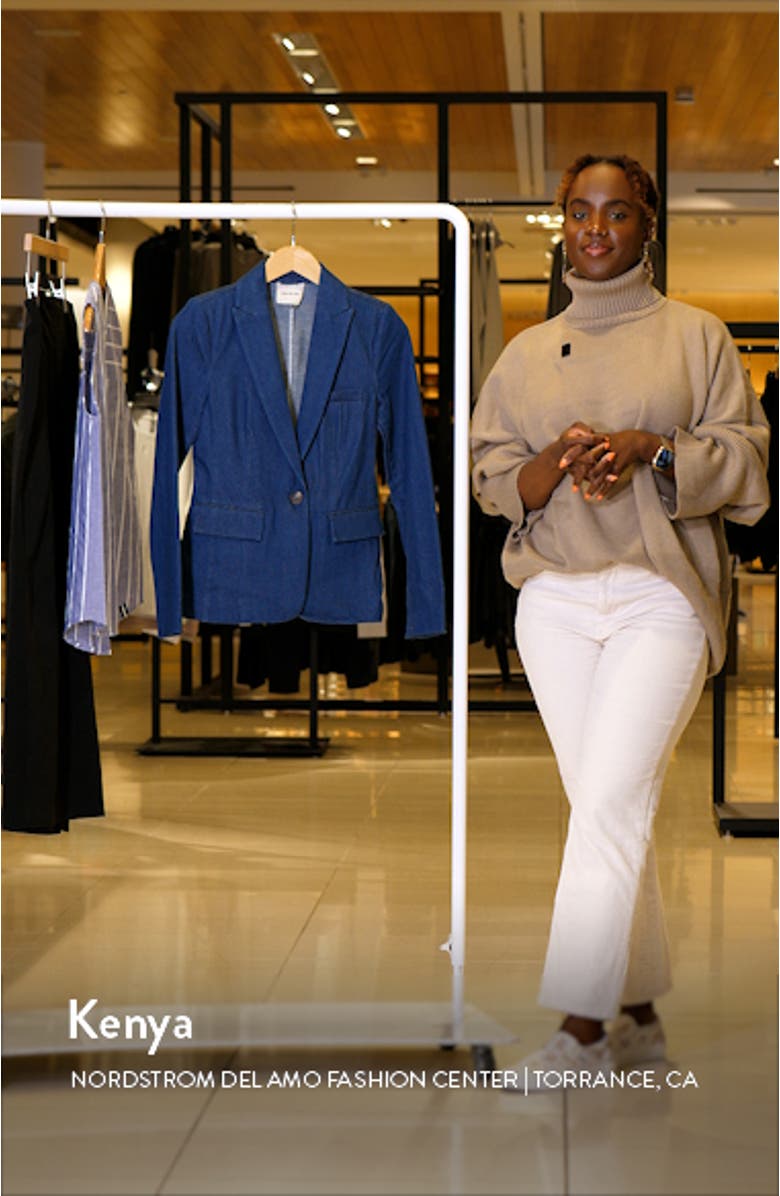 Single Button Twill Blazer, sales video thumbnail