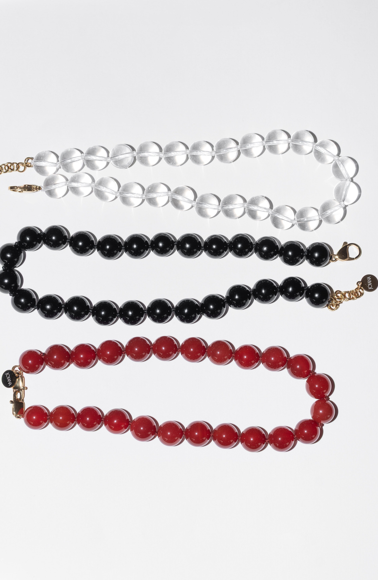 Joiana Jewelry Bean Cord Necklace, Alternate, color, Noir