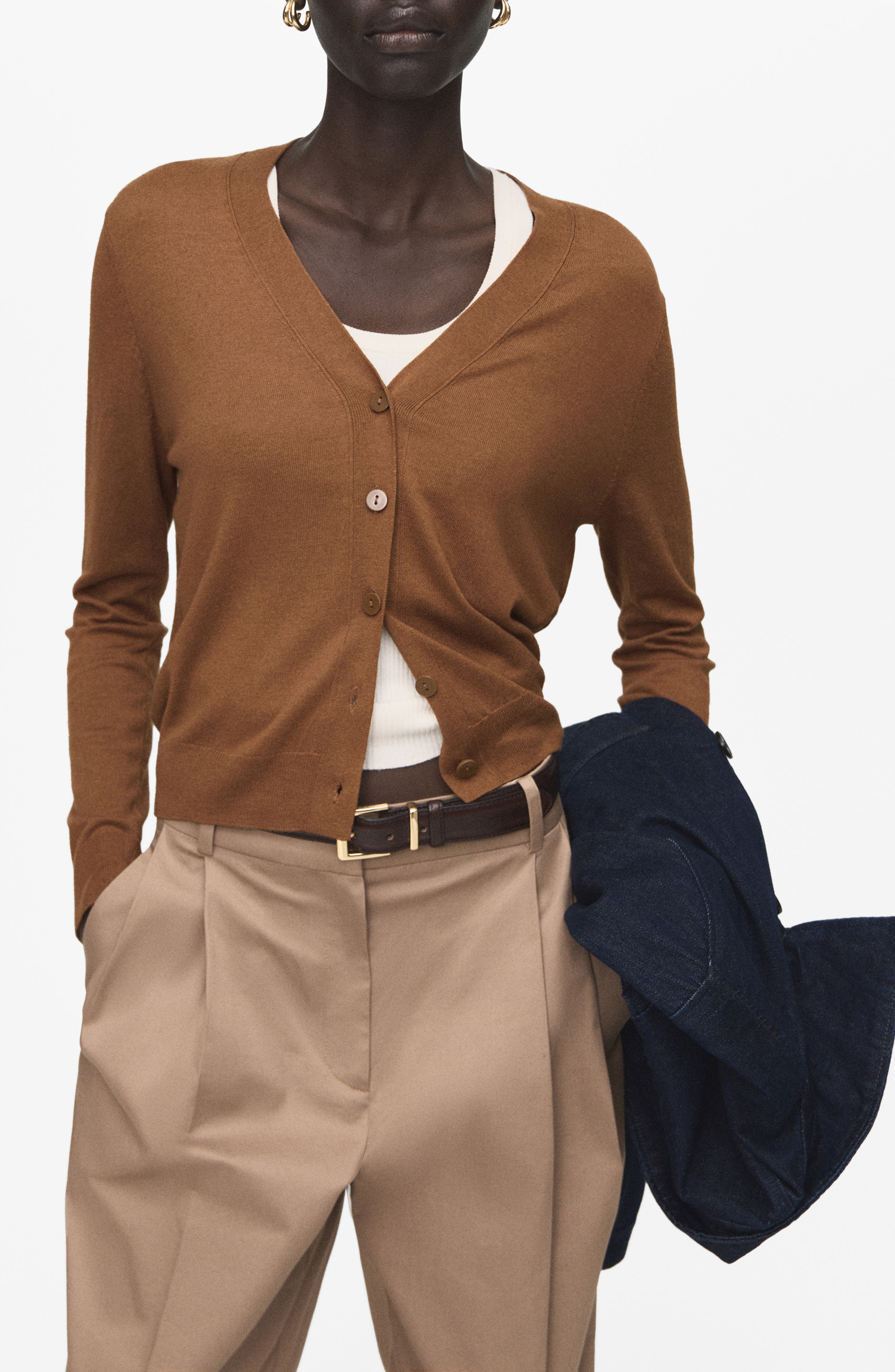 V-Neck Knit Cardigan - image 3