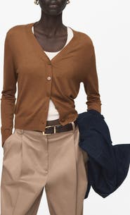 MANGO V-Neck Knit Cardigan