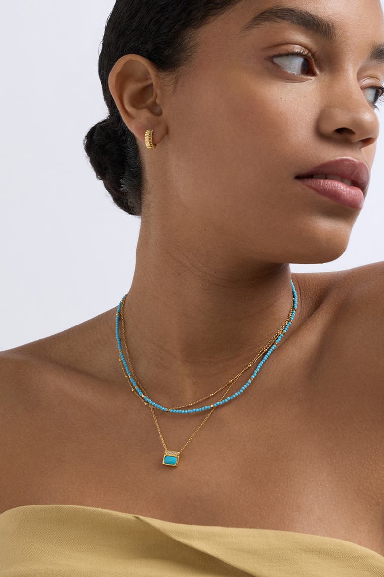 Gold Aurora Ridge Turquoise Necklace, Alternate, color, Gold