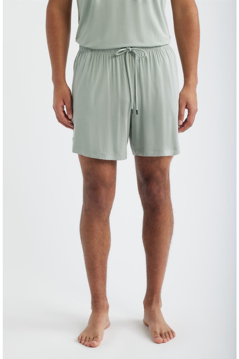 Stretch Modal & Silk Sleep Shorts, Main, color, SAGE