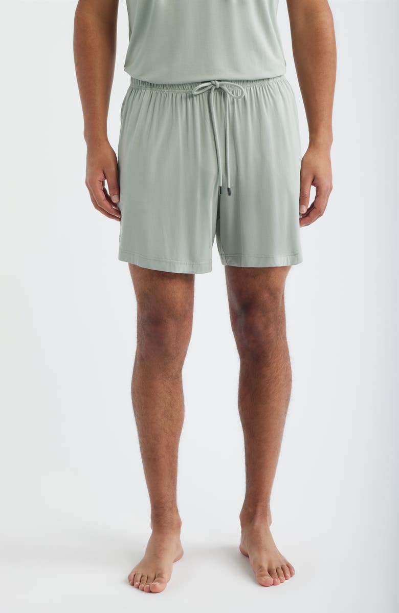 Daniel Buchler Stretch Modal & Silk Sleep Shorts, Main, color, Sage