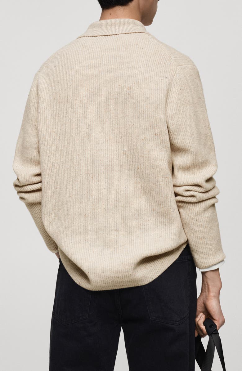 MANGO Button-Up Rib Cardigan, Alternate, color, 