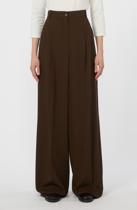 LIDNMSUMMER WOOL WIDE SLACKS　L Super130_sWORSTEDWOOLWIDESLACK