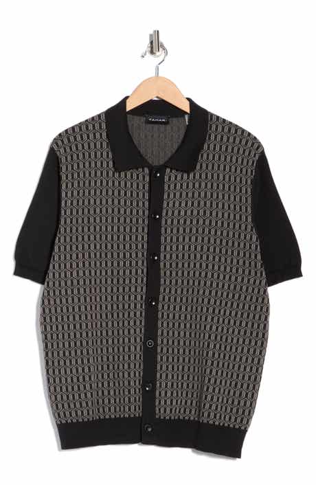 Tahari Button-Up Polo Sweater
