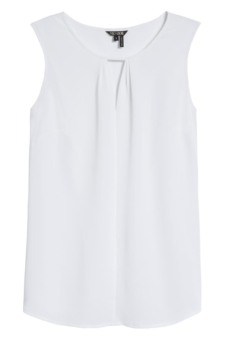 Easy Keyhole Tank Top, Alternate, color, PAPER WHITE