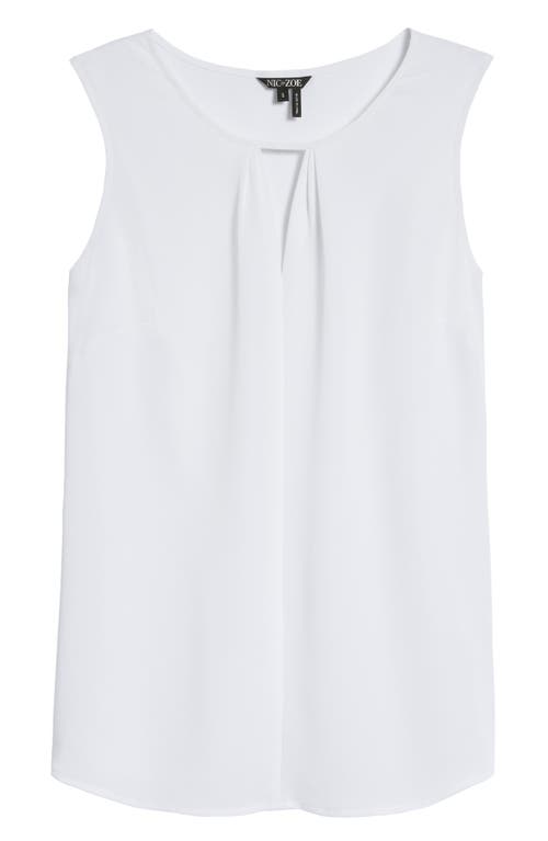 Nic + Zoe Nic+zoe Easy Keyhole Tank Top In Paper White