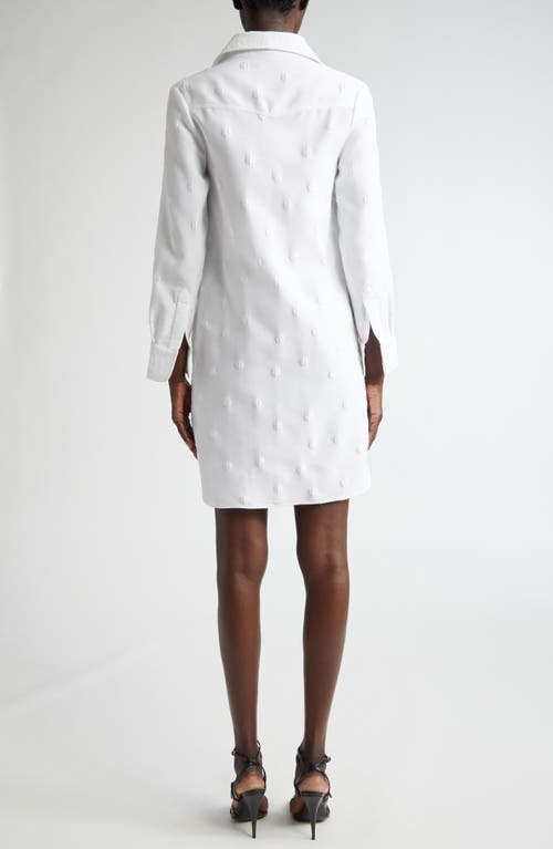 Brandon Maxwell The Lola Polo Tunic Shirt Dress In White