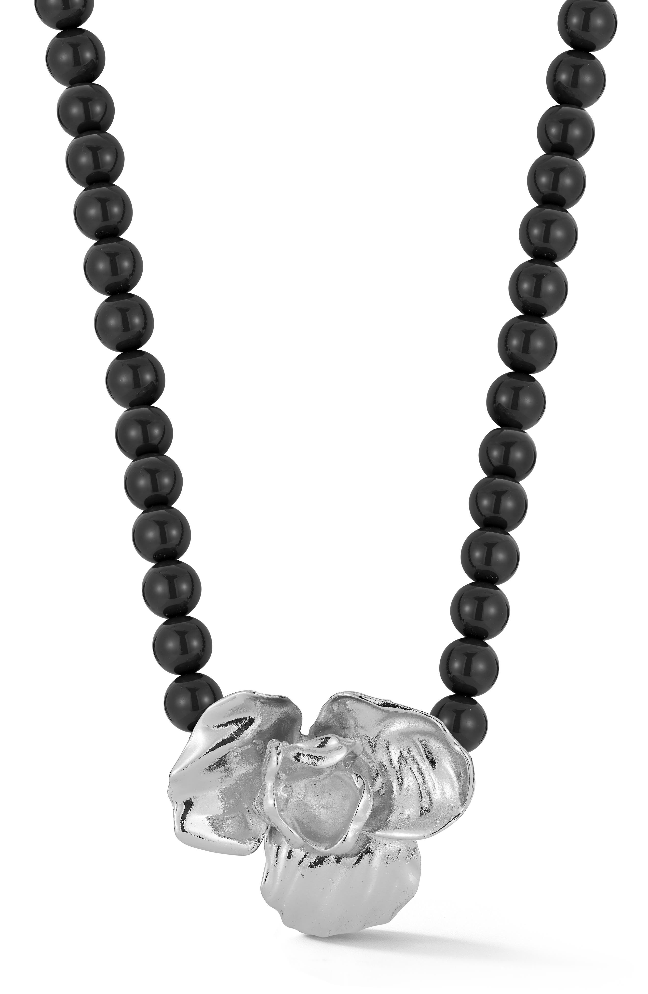Orchid Pendant Necklace