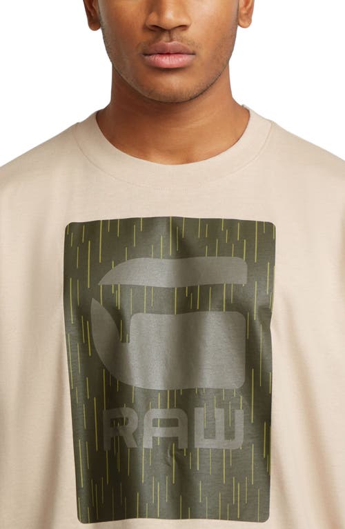 G-star Burger Box Rain Loose Organic Cotton Graphic T-shirt In Dk Brick