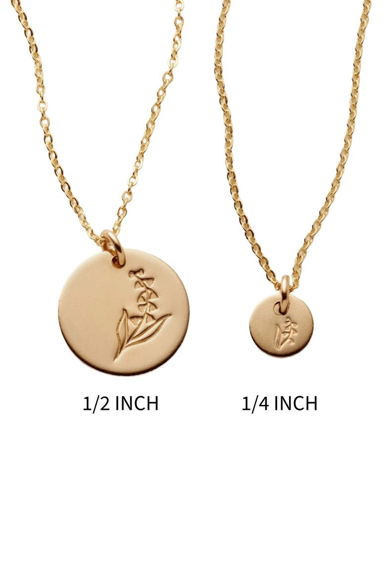 May Birth Flower Necklace, Alternate, color, Silver