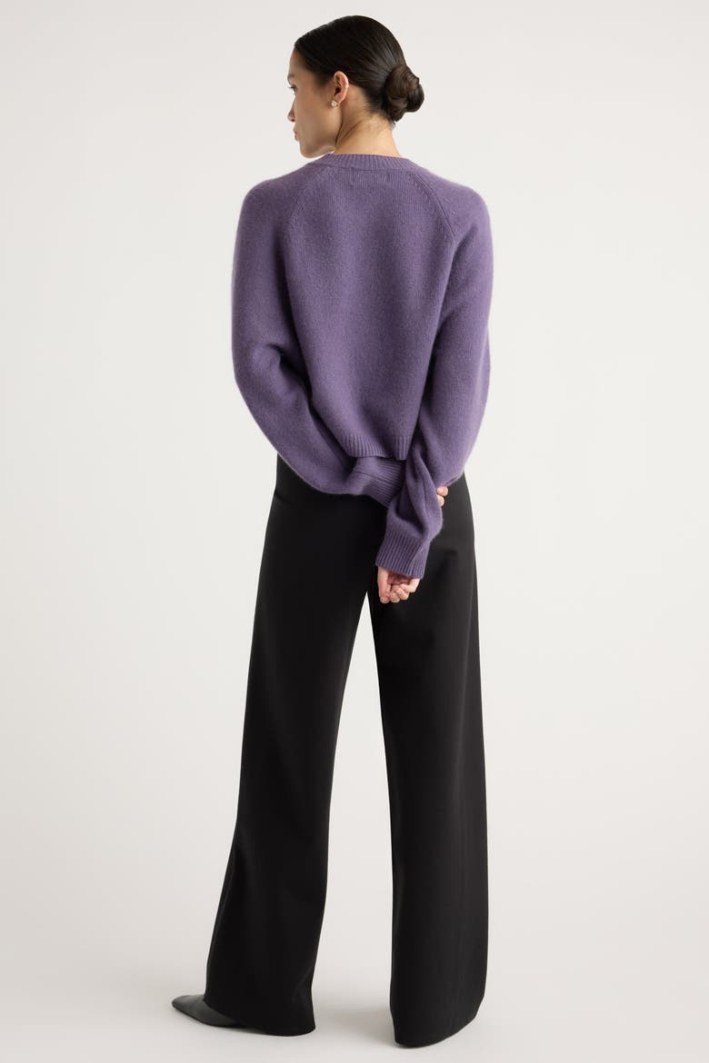 Anh Wide-Leg Ponte Stretch Pant, Alternate, color, Black