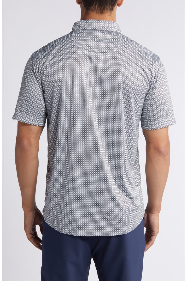 Tanner Geo Print Performance Golf Polo, Alternate, color, GLACIER-BLACK