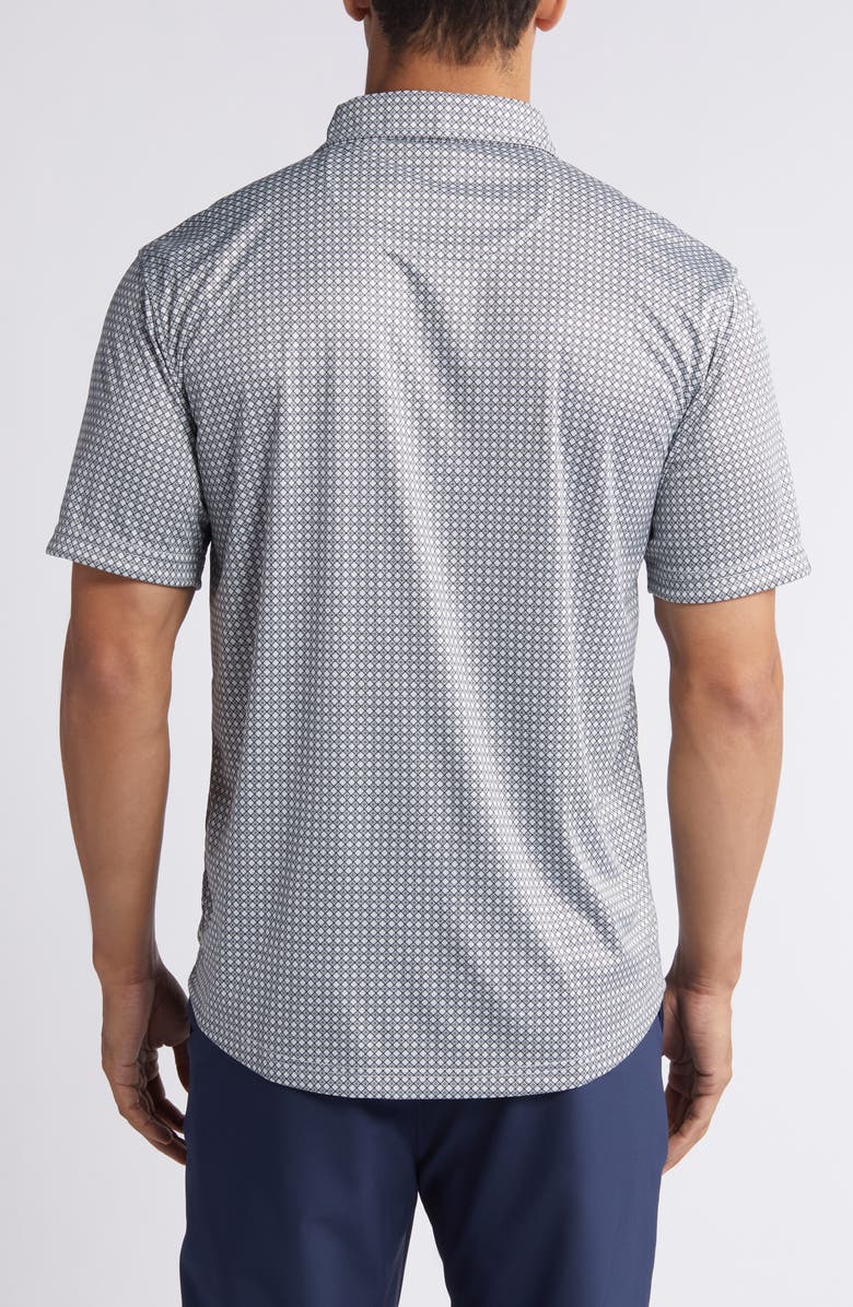 Swannies Tanner Diamond Print Golf Polo, Alternate, color, Glacier-Black